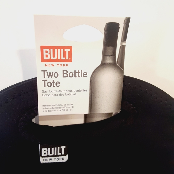 BUILT 2 WINE BOTTLE/ WATER BOTTLE (750ml-1liter) Carrier Tote Neoprene Bag (NWT) - Picture 7 of 7